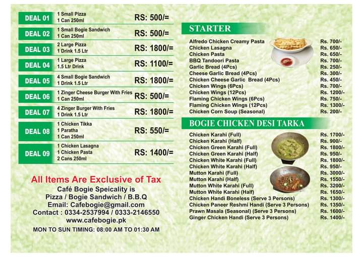Menu Cafe Bogie-2