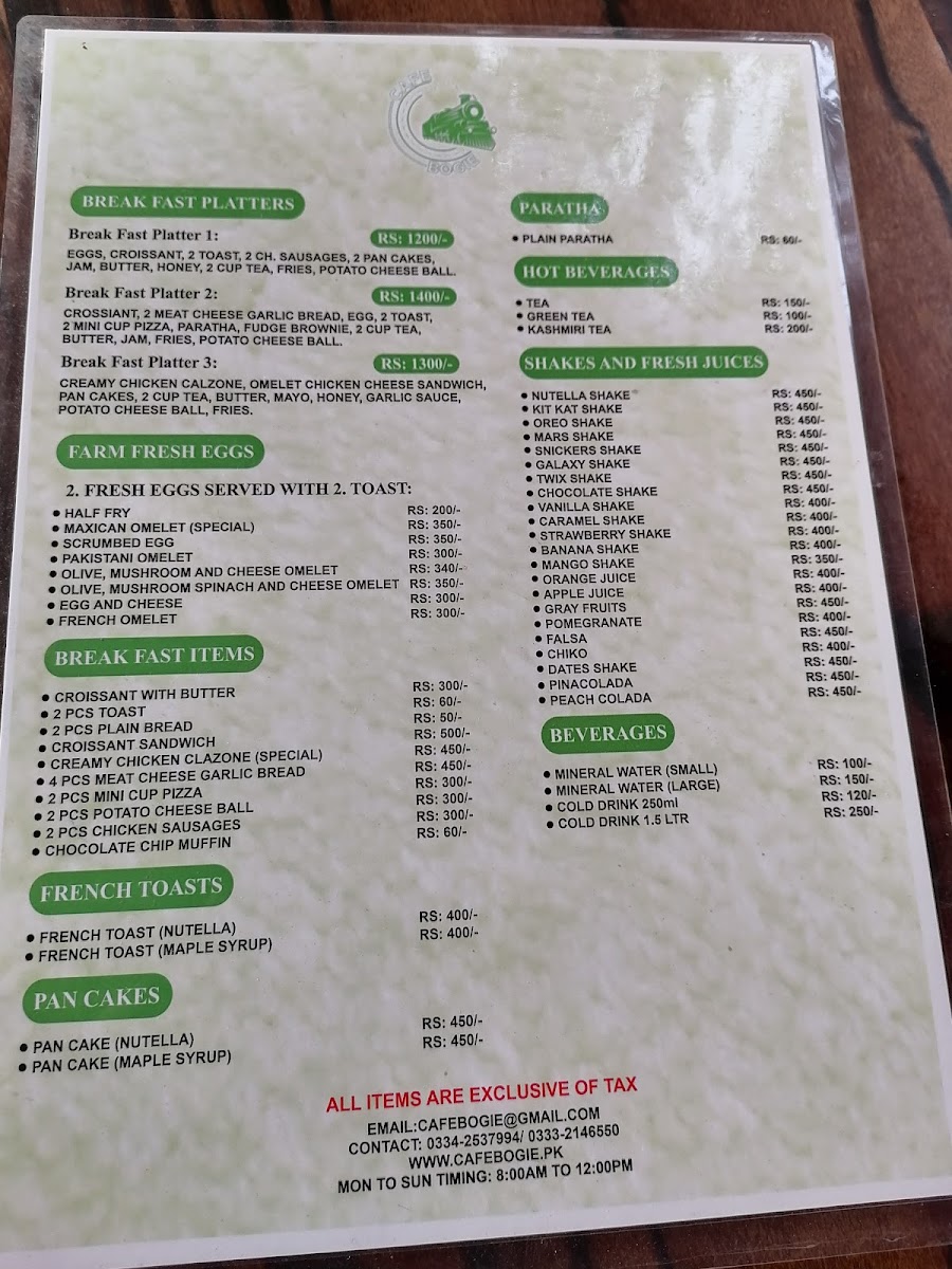 Menu Cafe Bogie-5