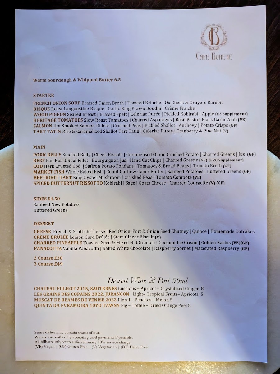 Menu Café Bohème-1