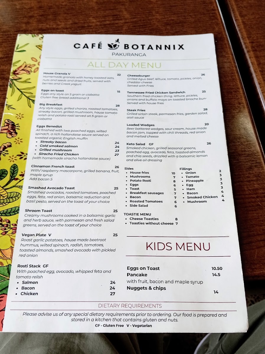Menu Cafe Botannix Pakuranga-1