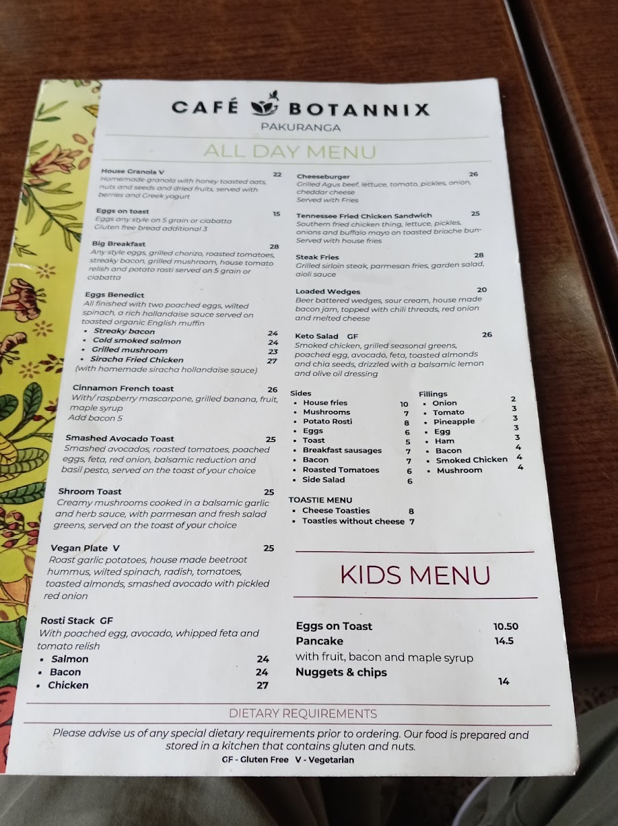 Menu Cafe Botannix Pakuranga-2