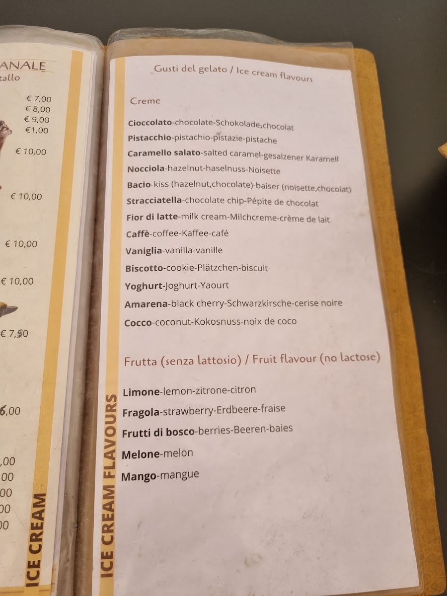 Menu Cafe' Central-7