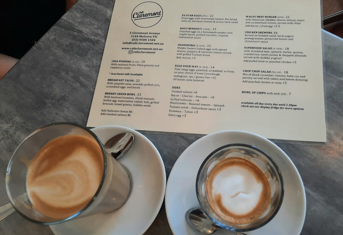 Menu Cafe Claremont-1