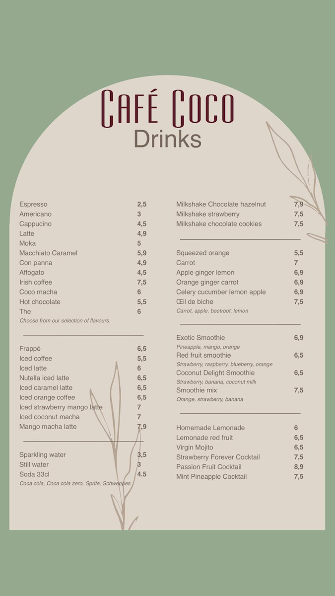 Menu Café Coco - Brunch, Lunch & More In Nice-3