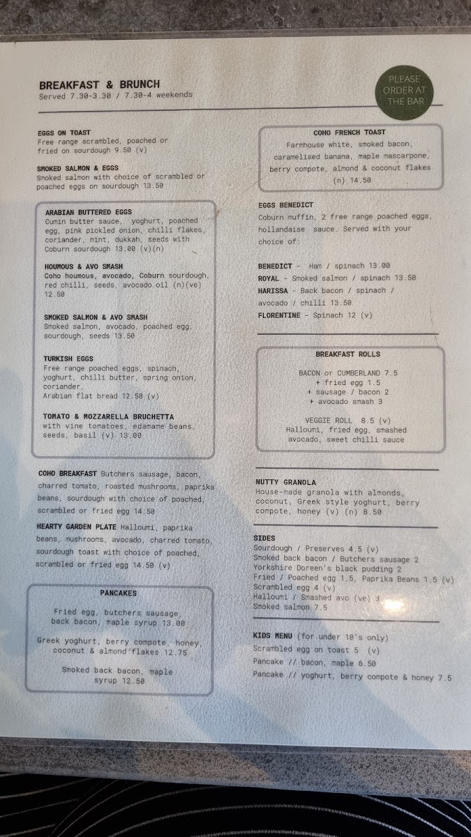 Menu Cafe Coho-5