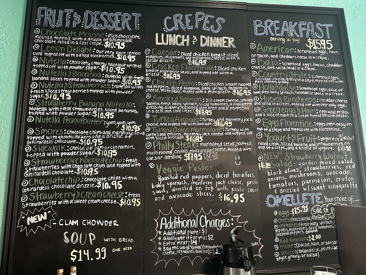 Menu Cafe Crepes De Paris-1