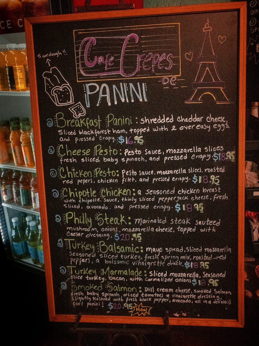 Menu Cafe Crepes De Paris-6
