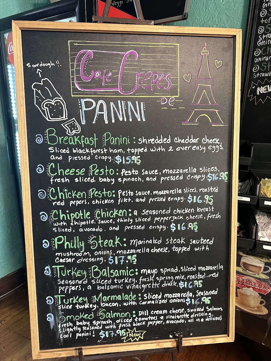 Menu Cafe Crepes De Paris-8