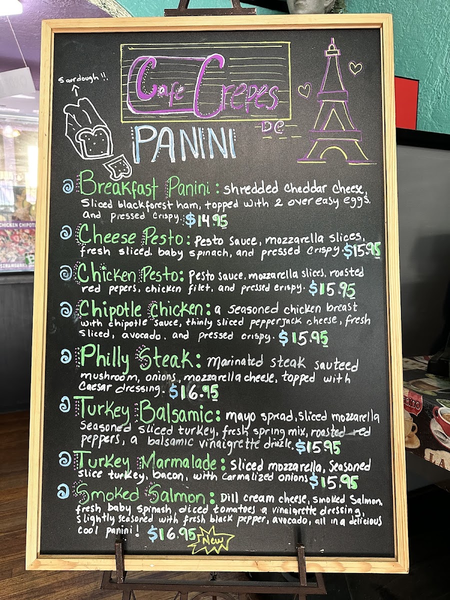 Menu Cafe Crepes De Paris-9