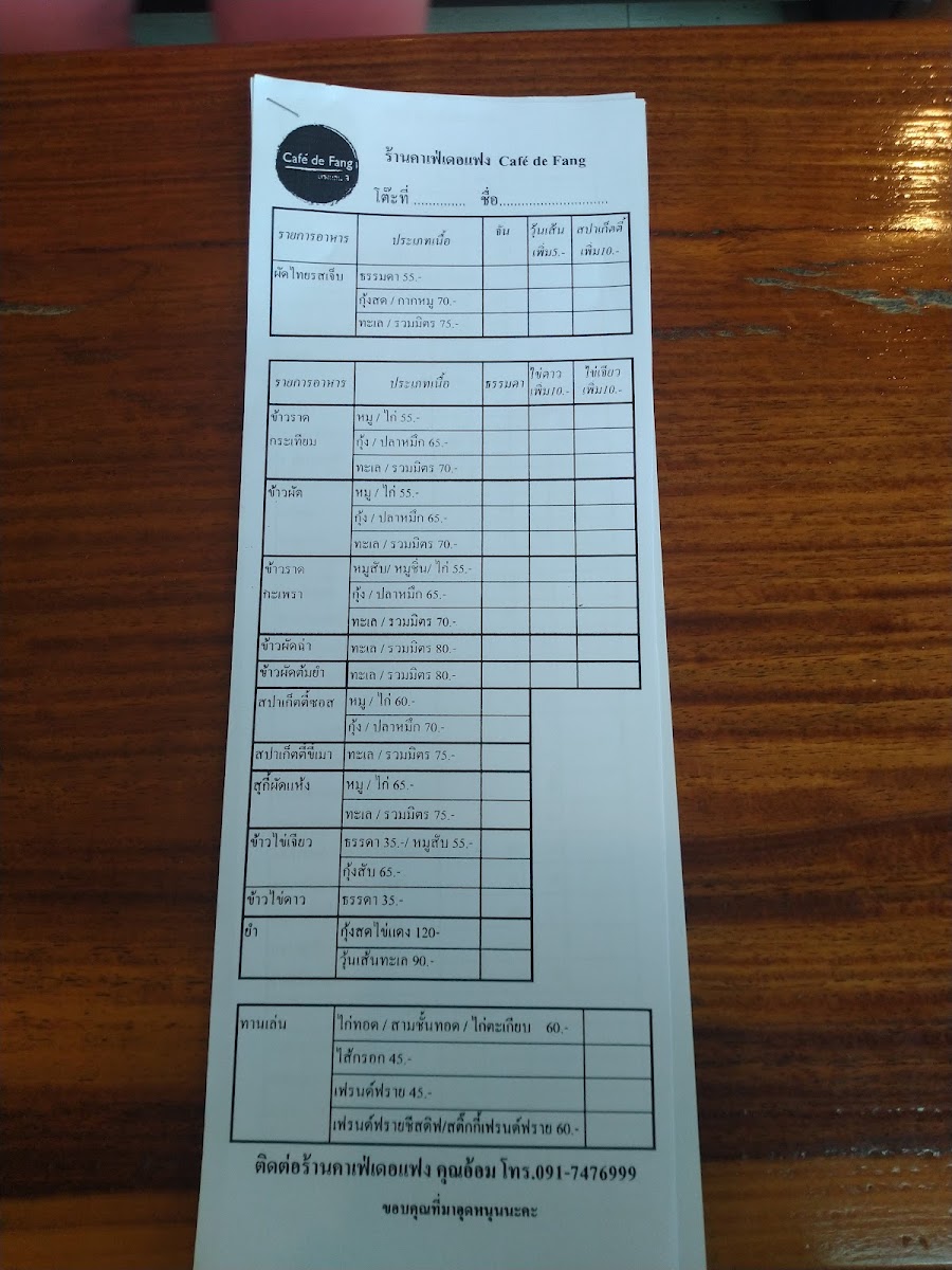 Menu Cafe De Fang-3