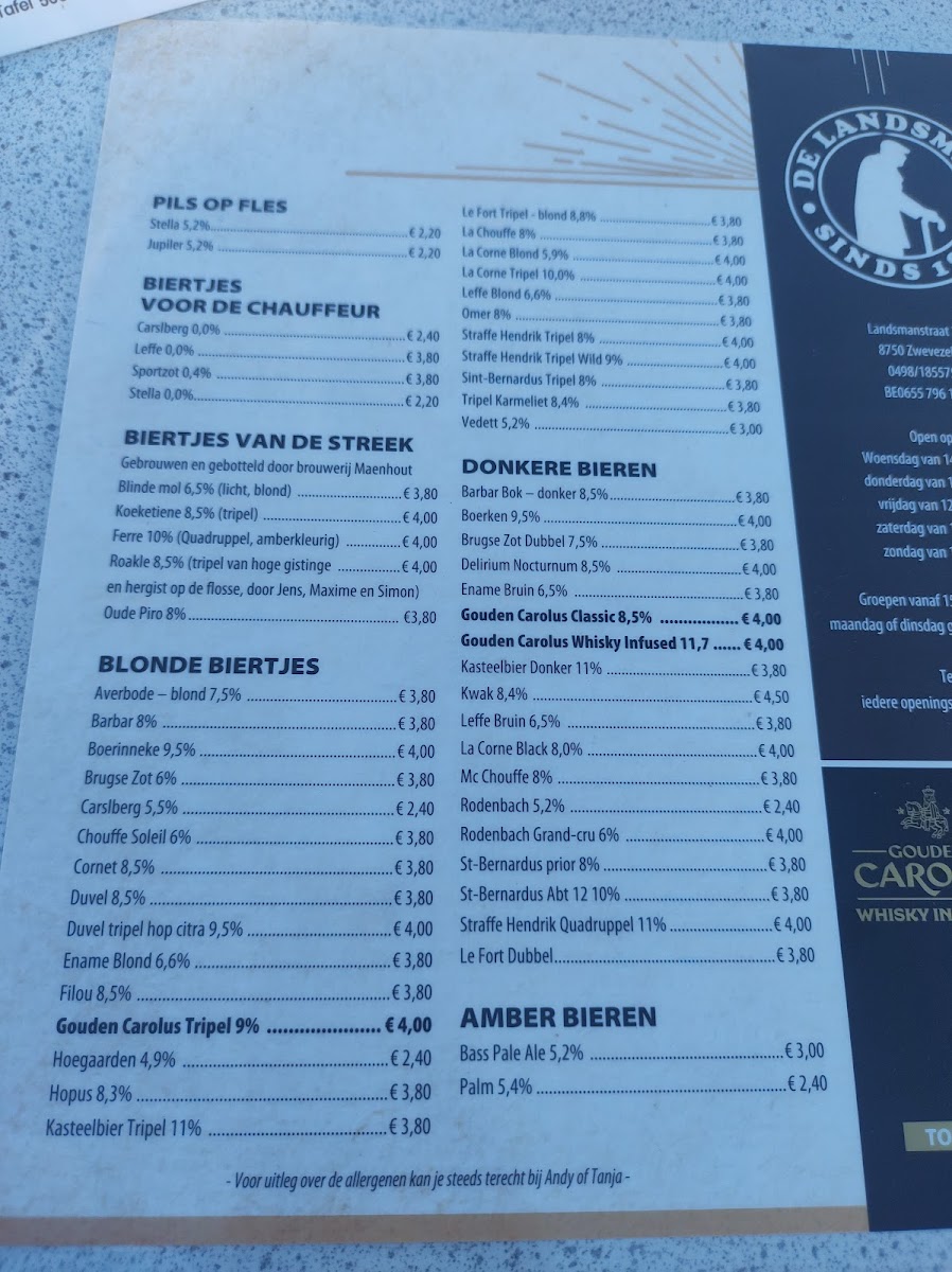 Menu Cafe De Landsman-1