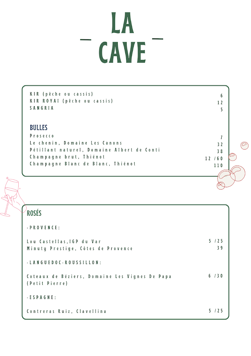 Menu Café Des Artistes Biarritz-8