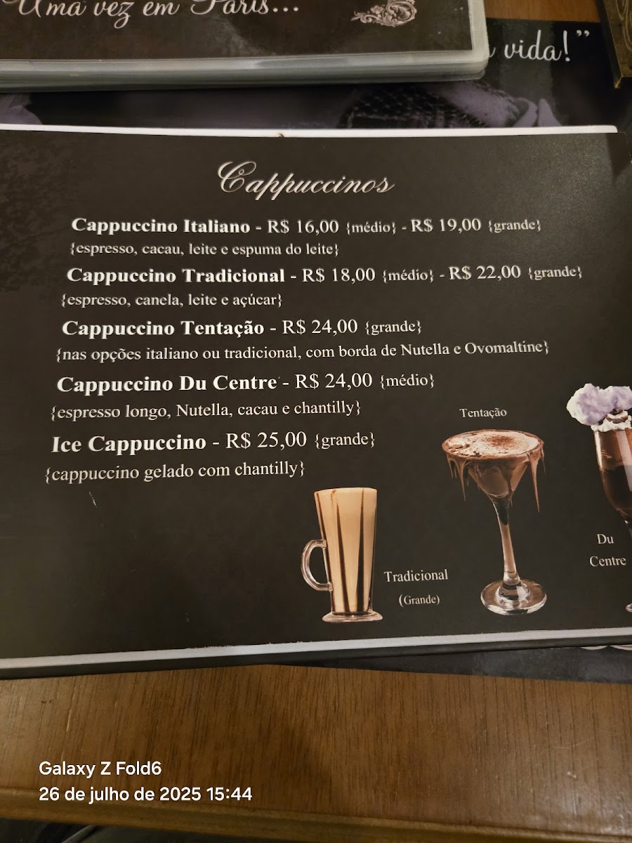 Menu Cafe Du Centre Cafeteria And Doceria-1