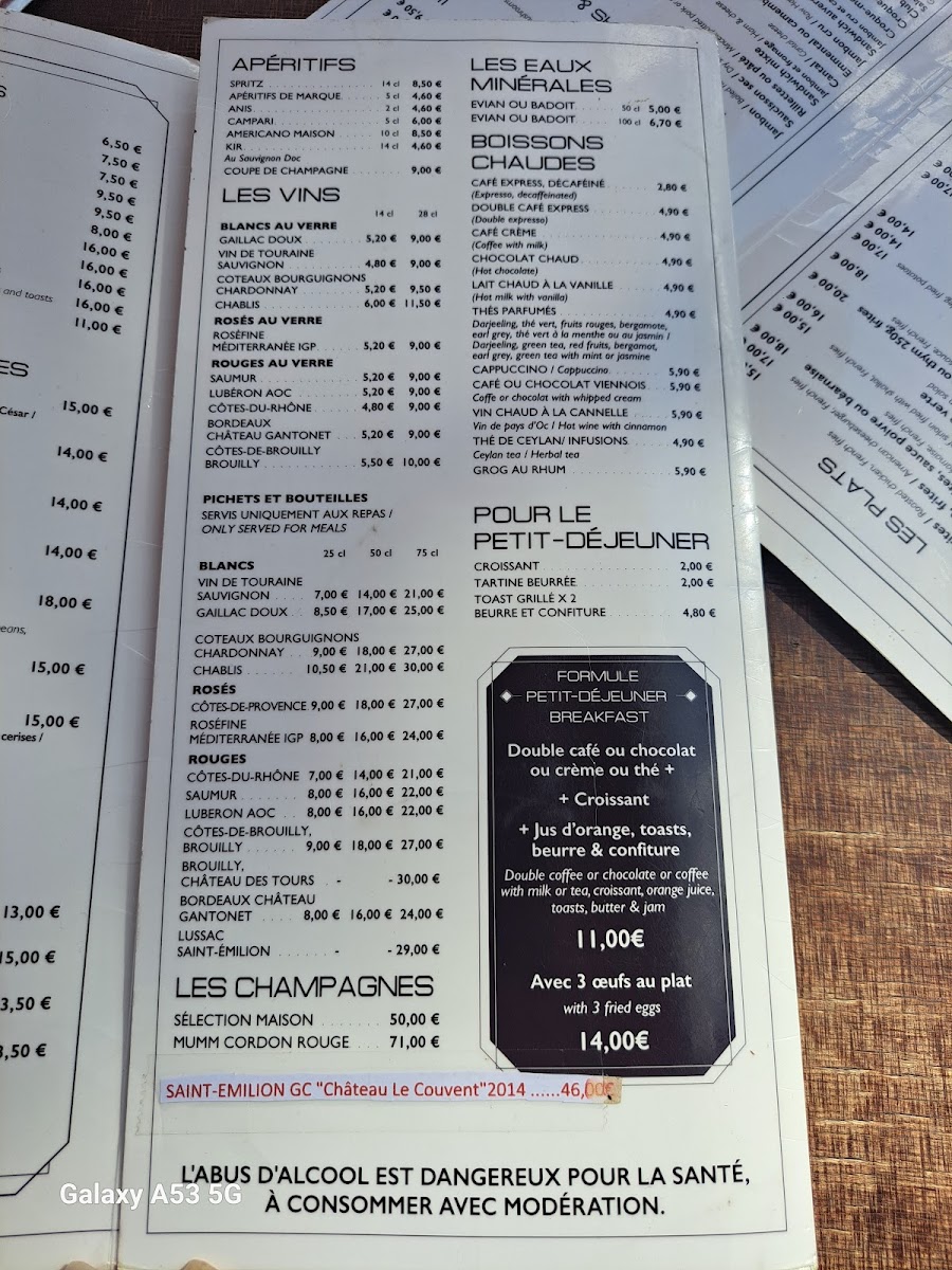Menu Café Du Pont Neuf-7