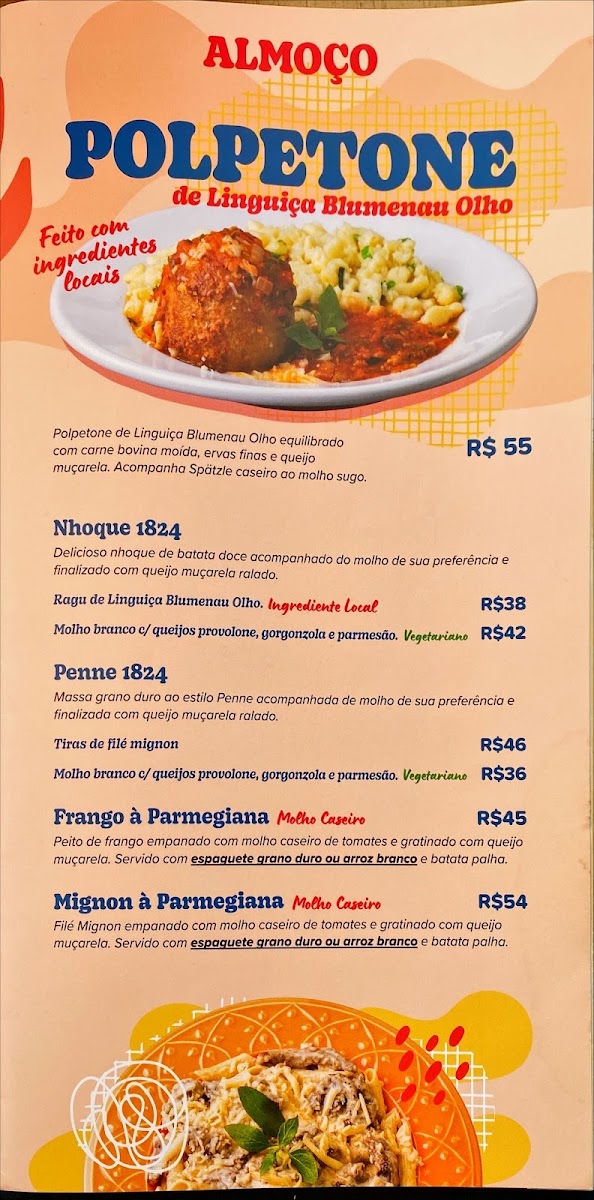 Menu Café E Bistrô 1824-1
