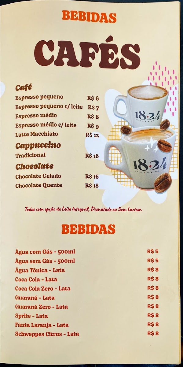 Menu Café E Bistrô 1824-2
