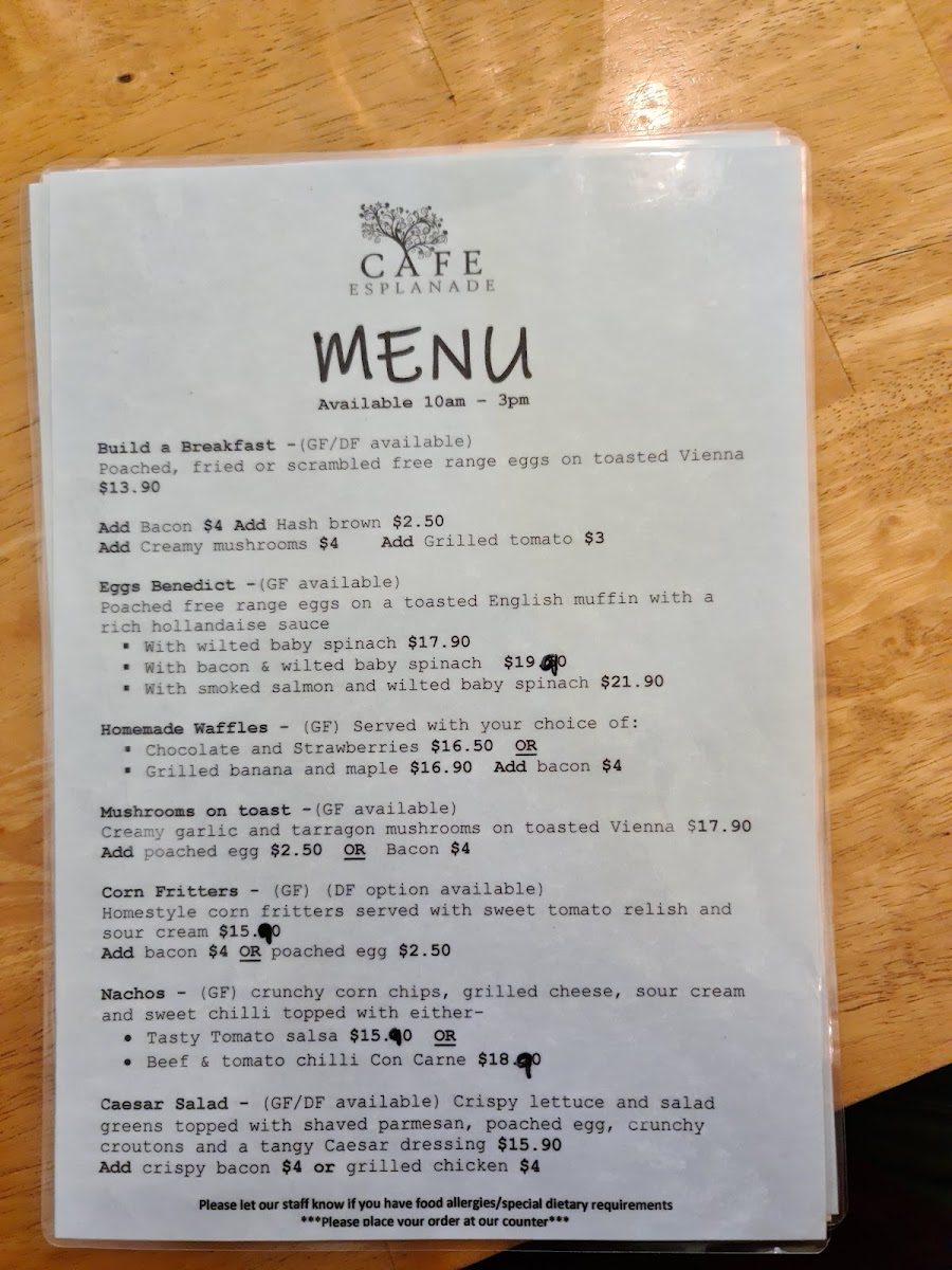 Menu Cafe Esplanade-2