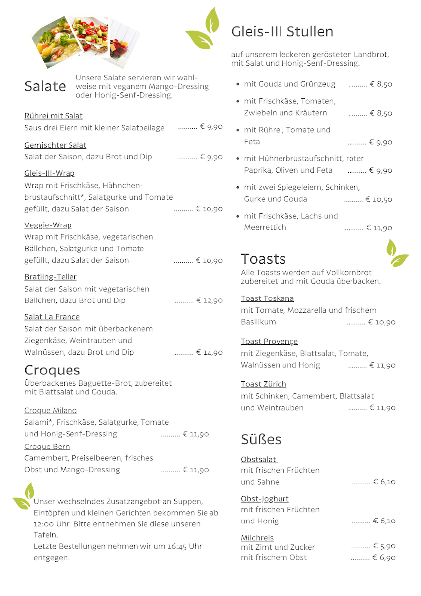 Menu Cafe Gleis Iii-1