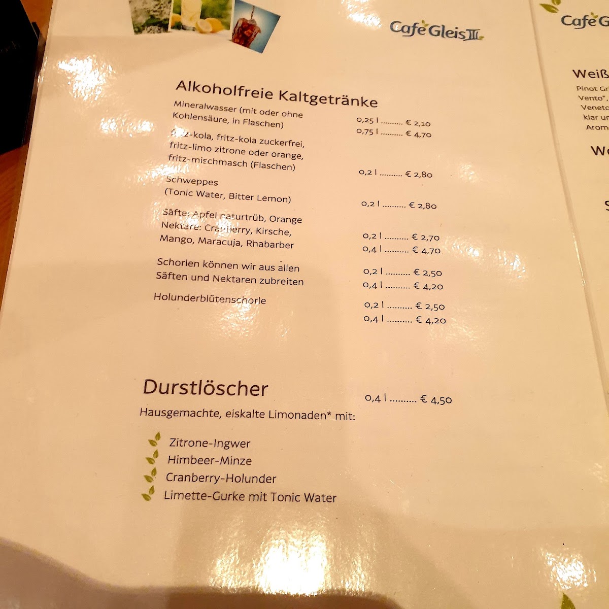 Menu Cafe Gleis Iii-6