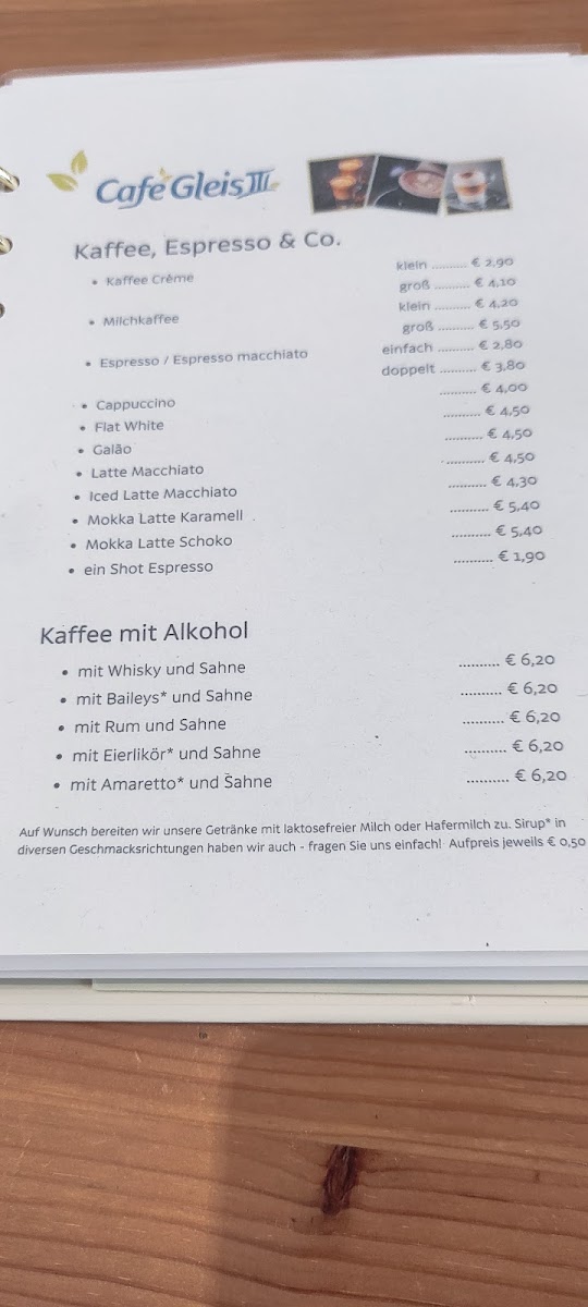 Menu Cafe Gleis Iii-7