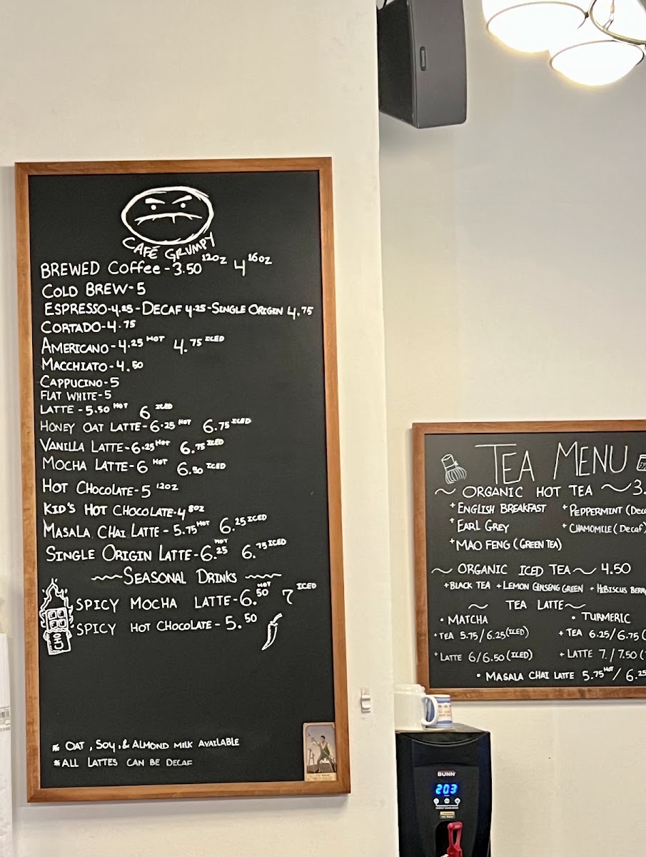 Menu Café Grumpy - Fashion District-1