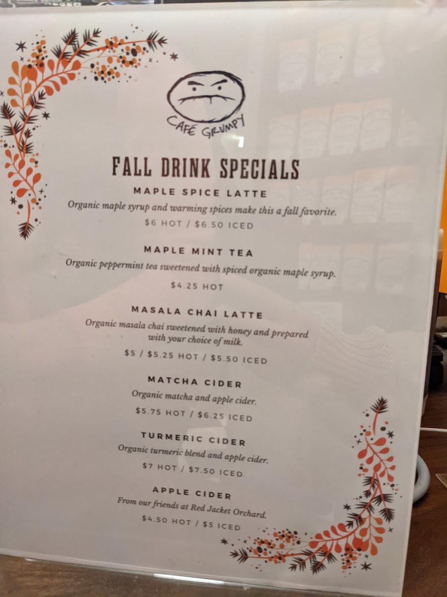 Menu Cafe Grumpy - Grand Central-10