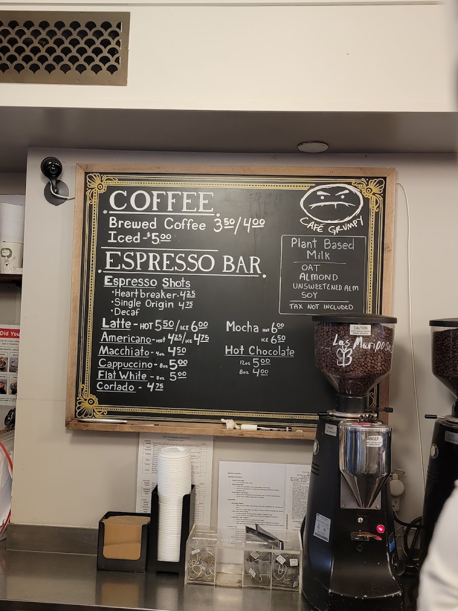 Menu Cafe Grumpy - Grand Central-4