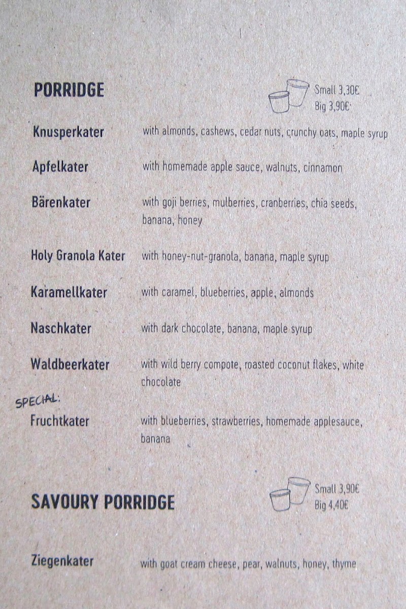 Menu Café Haferkater, Eberswalder Straße-7