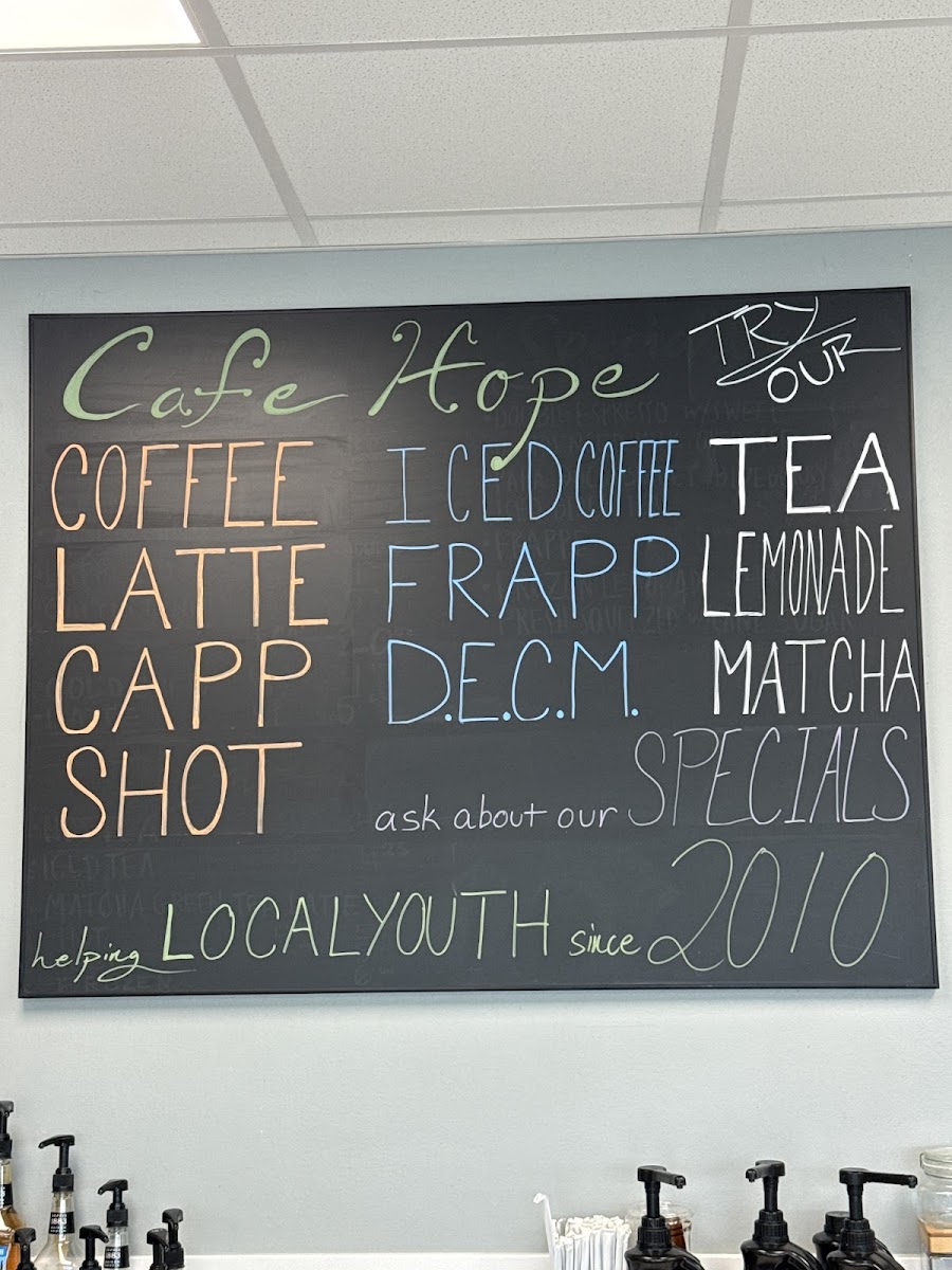 Menu Cafe Hope Coffee Shop And Eatery-4