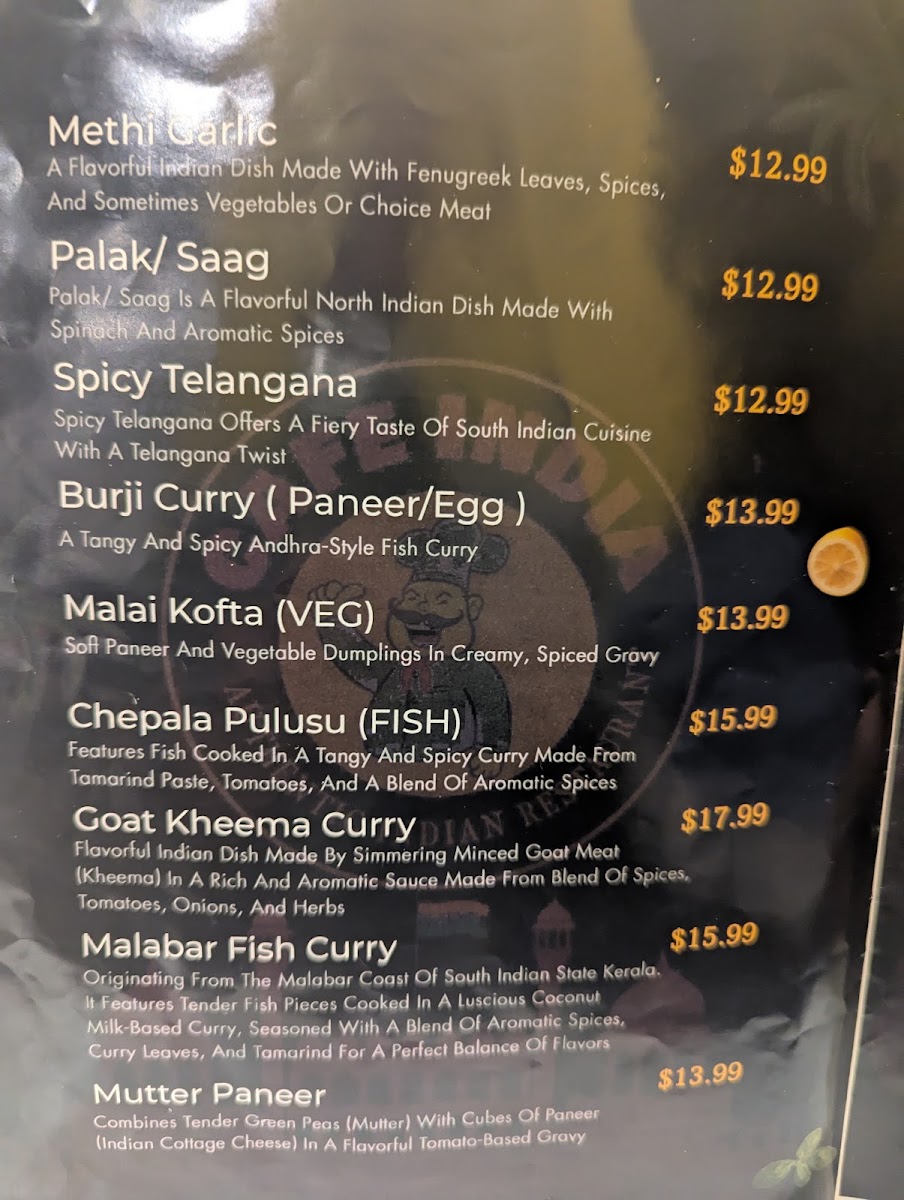 Menu Cafe India Denver-2