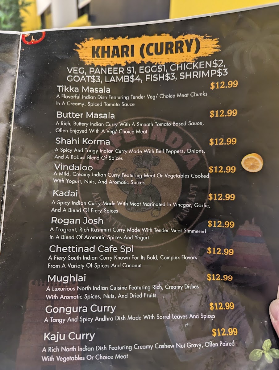 Menu Cafe India Denver-8