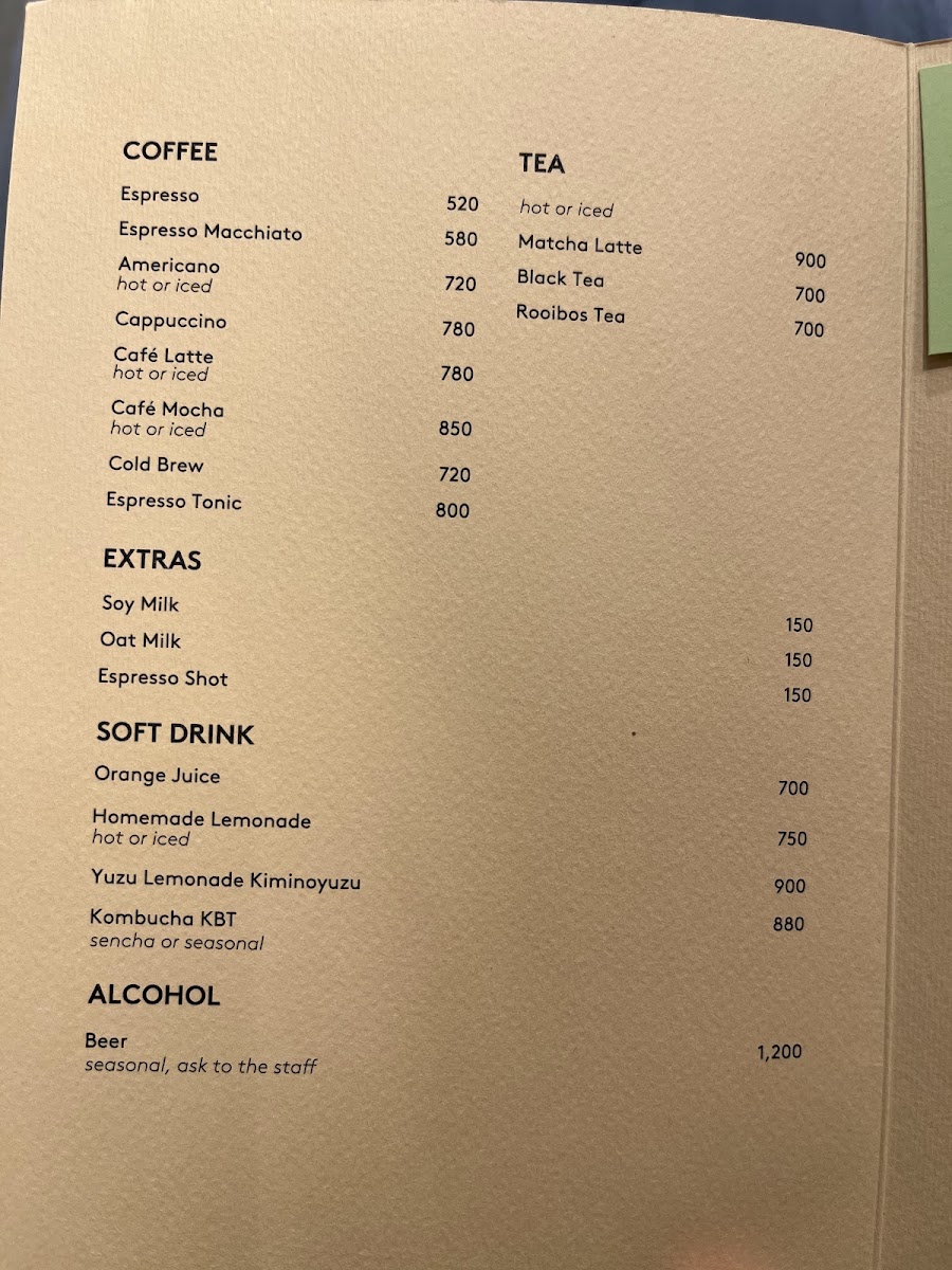 Menu Café Kitsuné Fukuoka-3