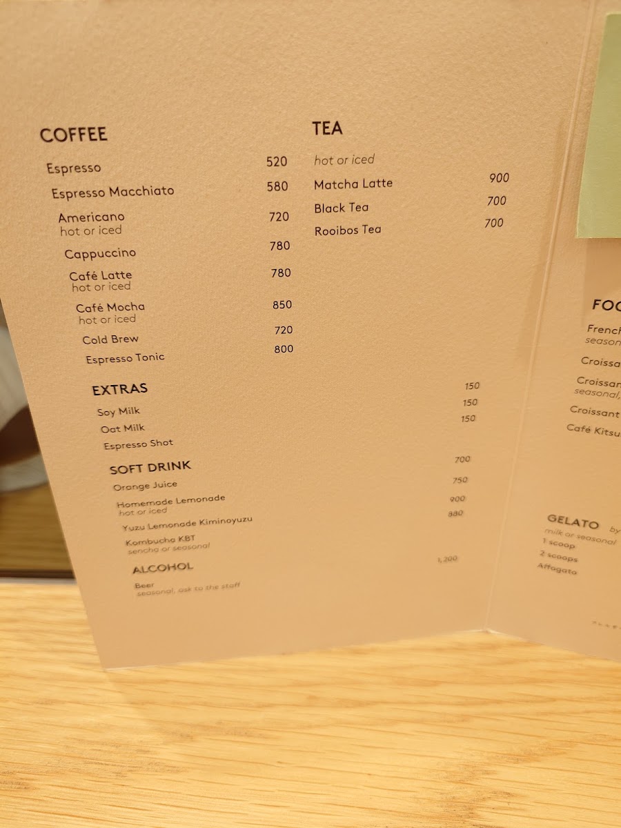 Menu Café Kitsuné Fukuoka-4
