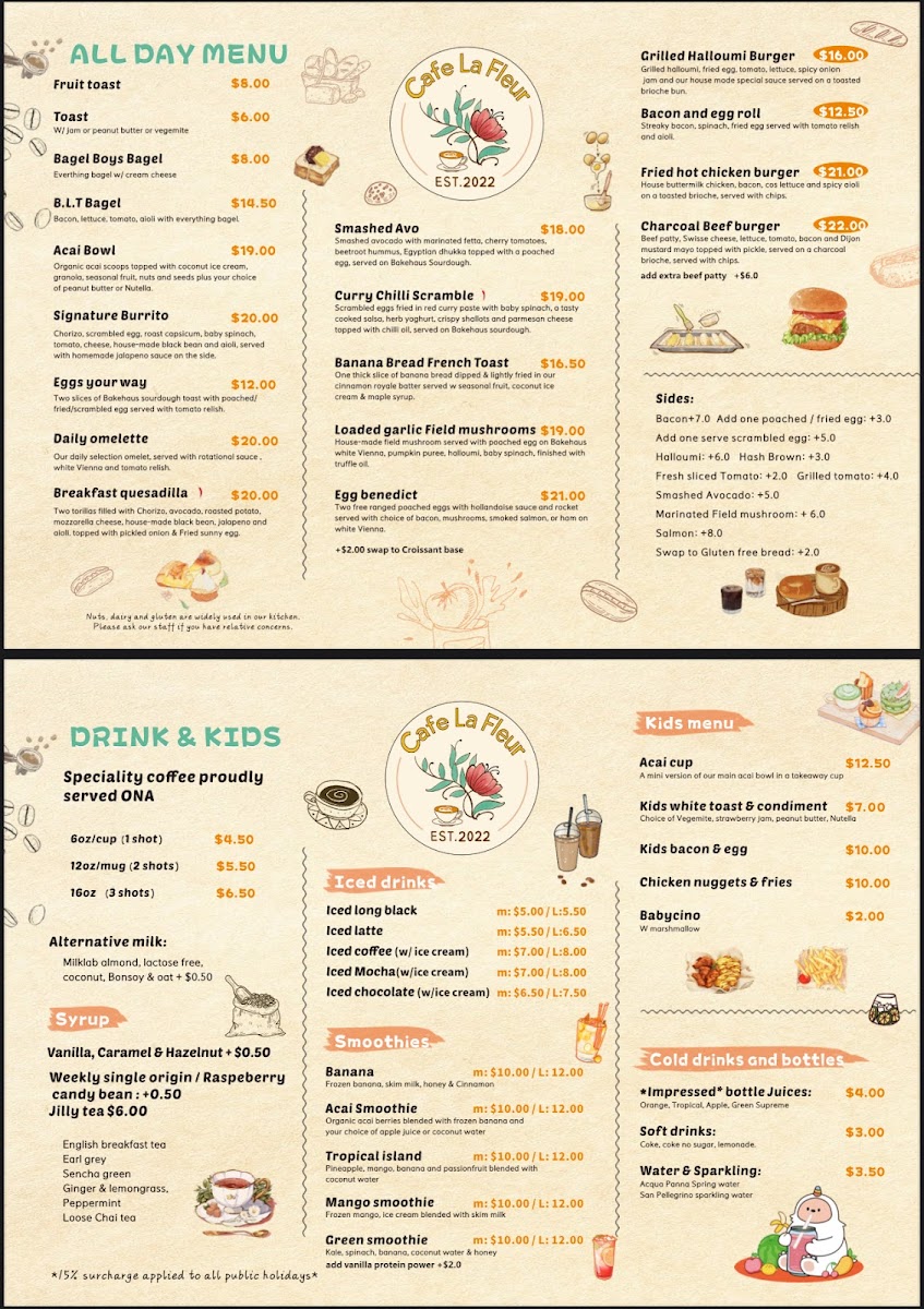 Menu Cafe La Fleur-1