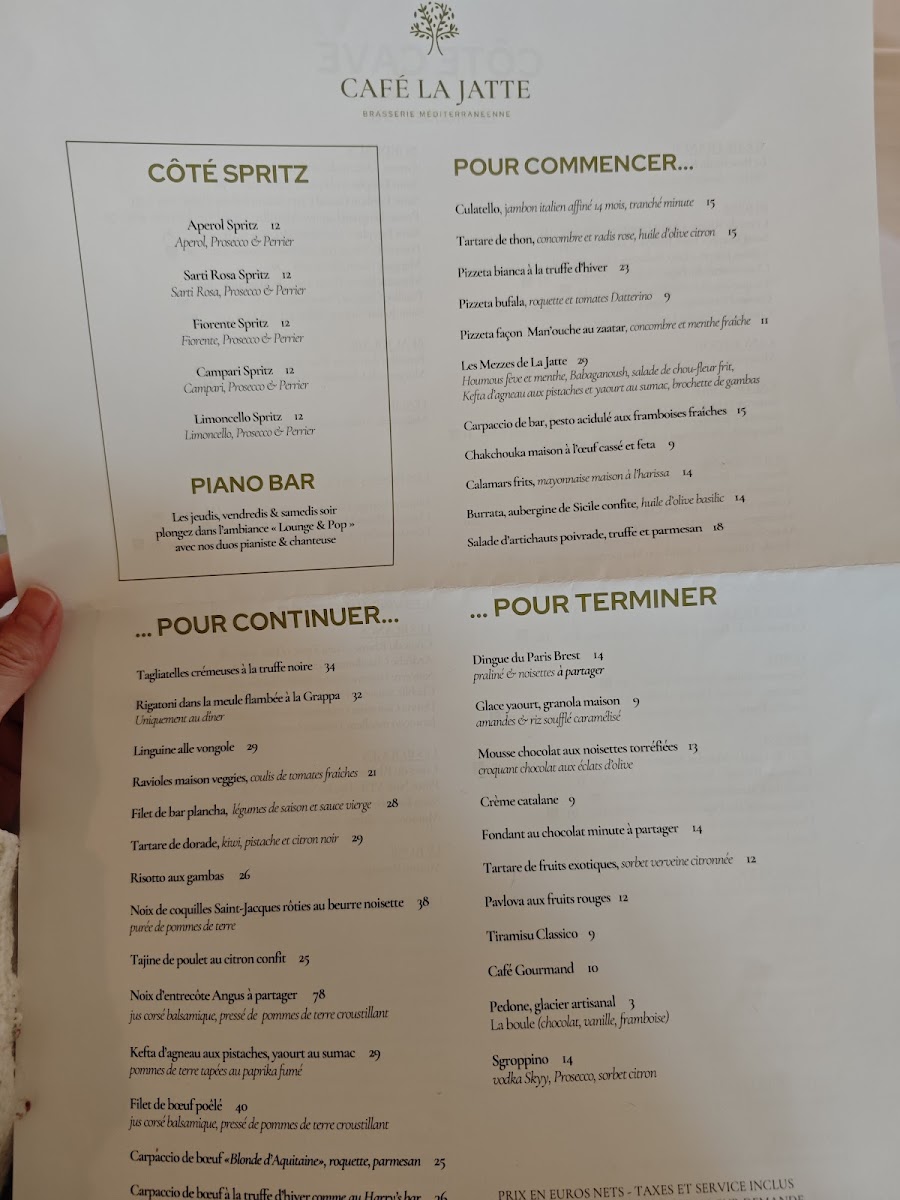Menu Café La Jatte 2 - Le Restaurant-2