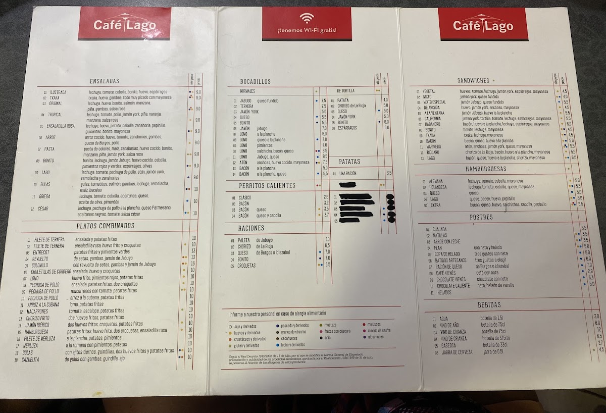 Menu Café Lago Bilbao-1