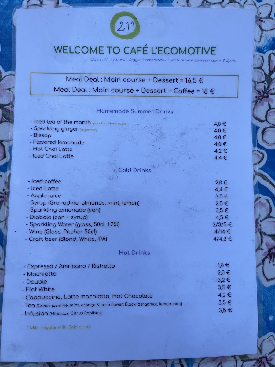 Menu Café L'écomotive-8