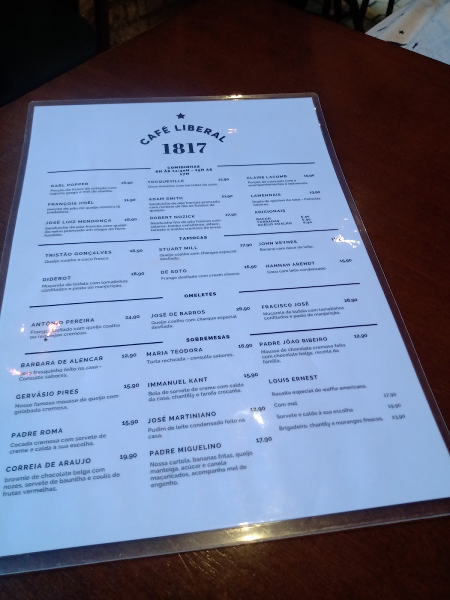 Menu Café Liberal 1817-4