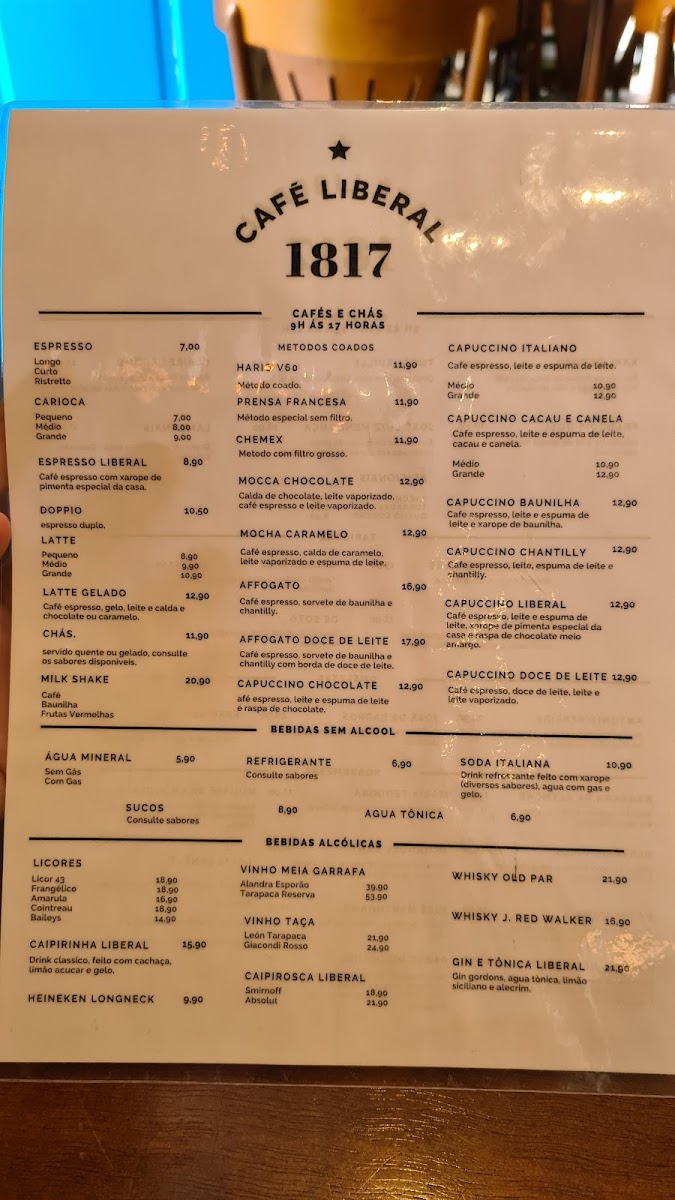 Menu Café Liberal 1817-5