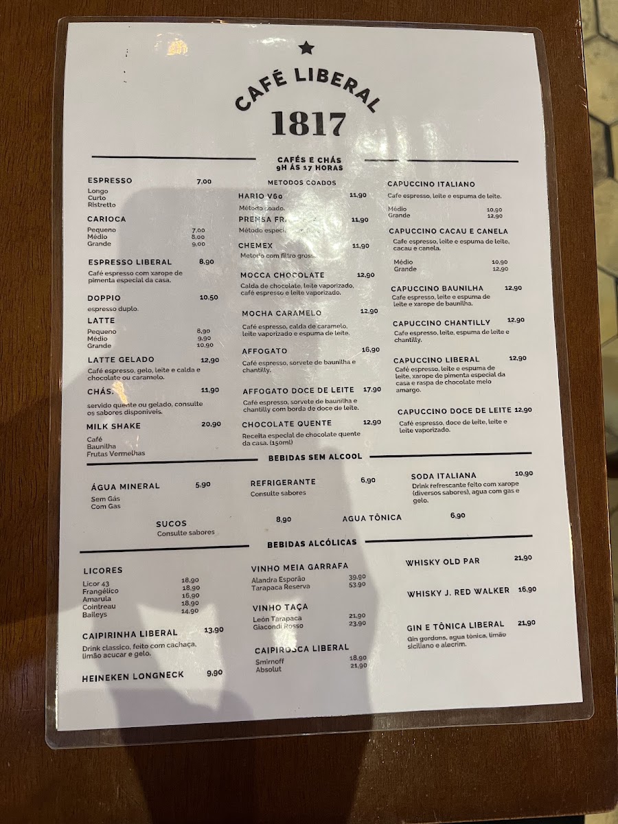 Menu Café Liberal 1817-6