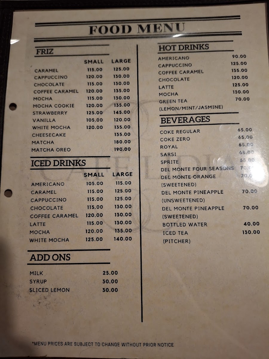 Menu Cafe Lidia-1
