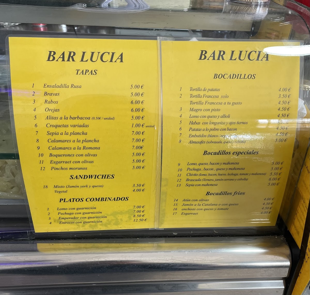 Menu Cafe Lucia-1