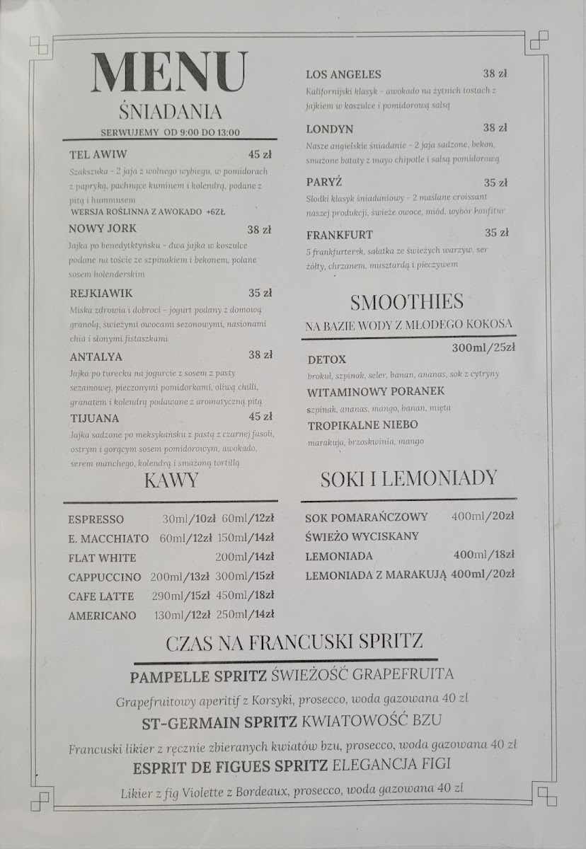 Menu Cafe Melba - Rog Mickiewicza I Boh. Warszawy-3