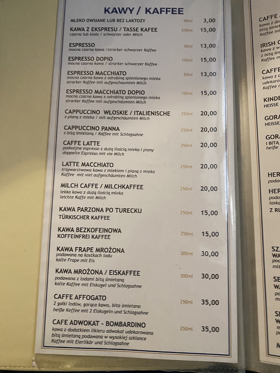 Menu Cafe Monika. Cukiernia-7