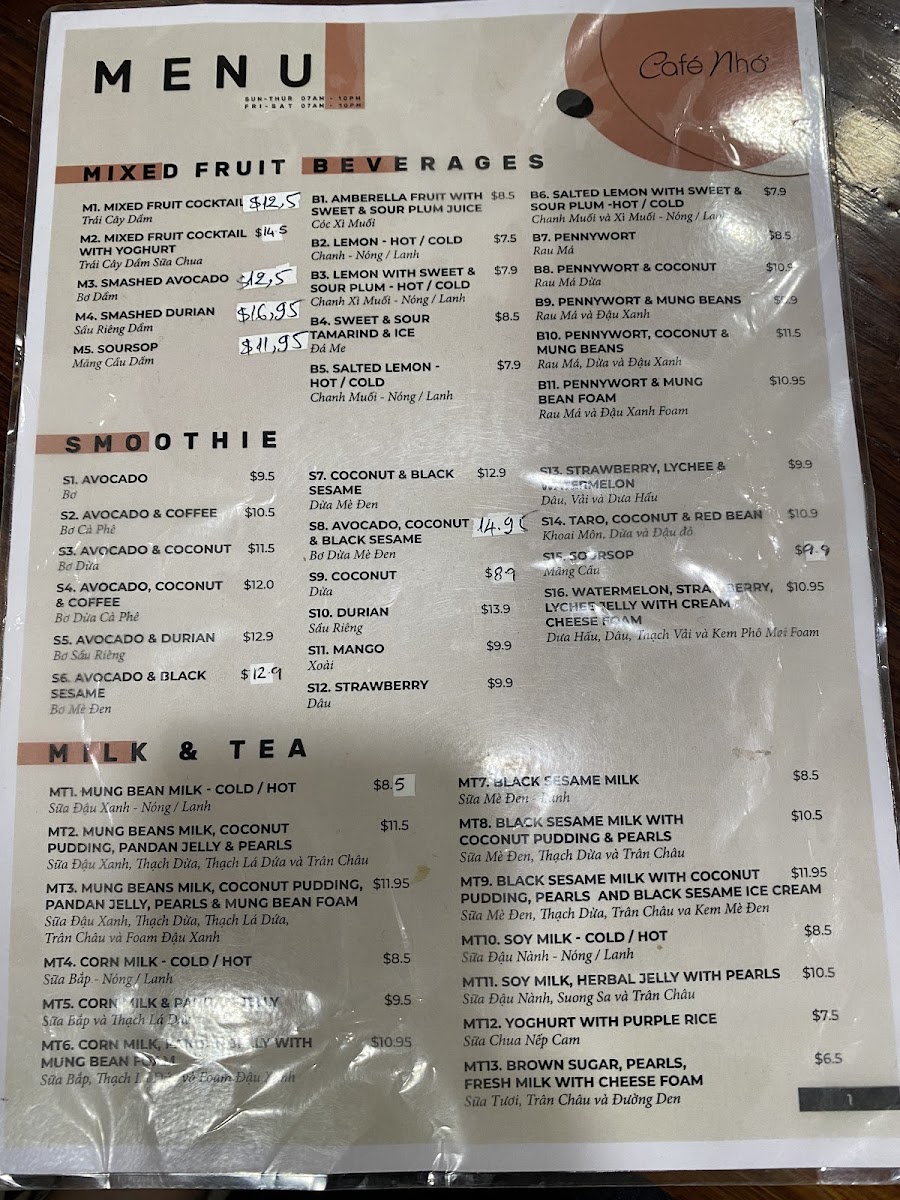 Menu Cafe Nho-8