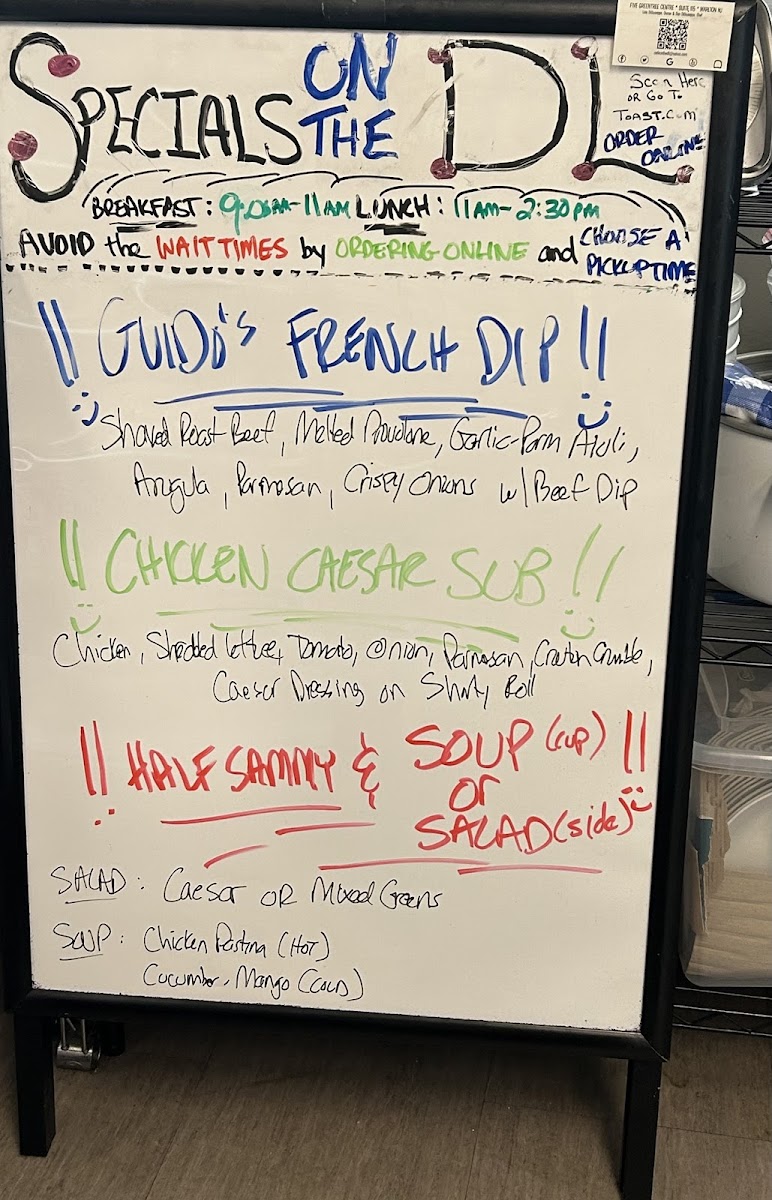 Menu Cafe On The Dl-3