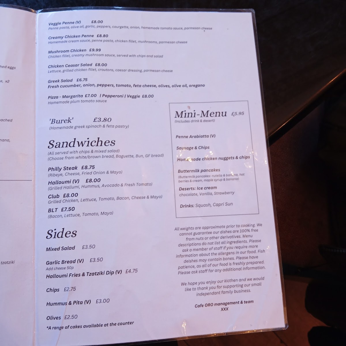 Menu Cafe Oro-2