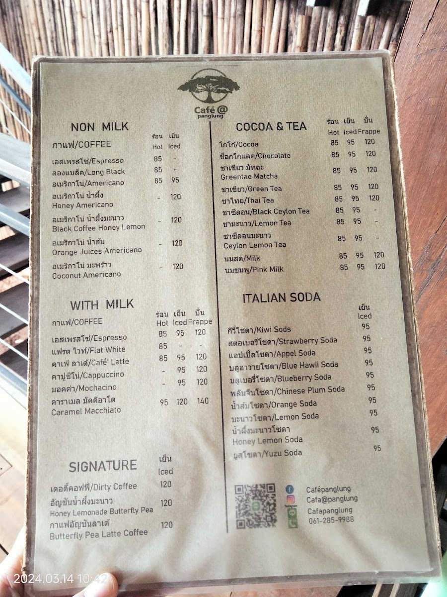 Menu Cafe' @ Panglung-2