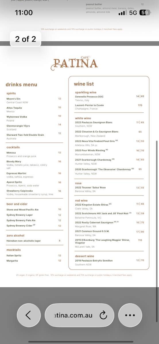 Menu Cafe Patina-3
