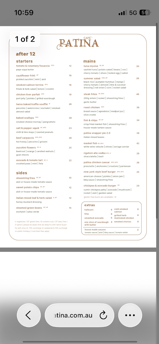 Menu Cafe Patina-5